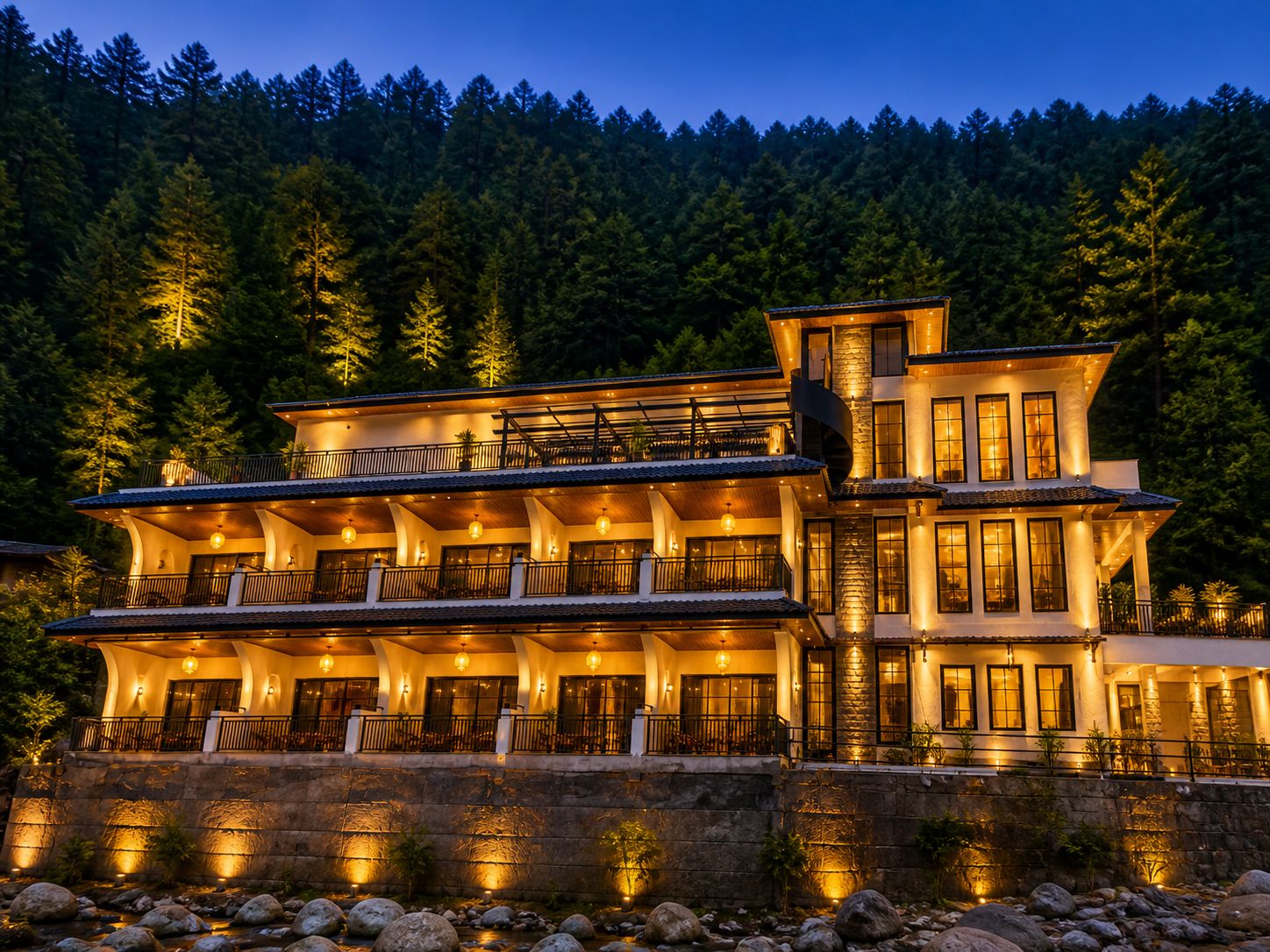 Tiraya and the forested slopes of Tirthan Valley